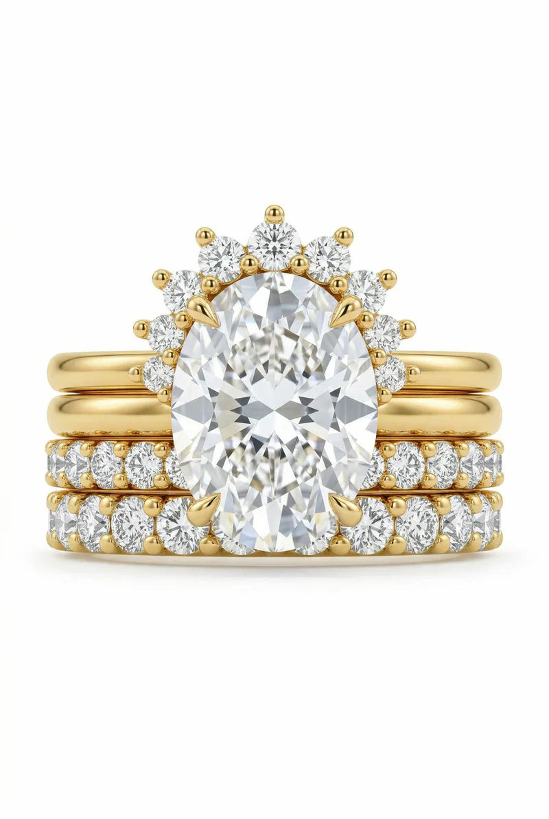 csandiva™ 3-Carat VVS1 Moissanite Ring Suite - Travel-Safe Brilliance & Elegant Heirloom Alternative | Claim 90% OFF Today🔥