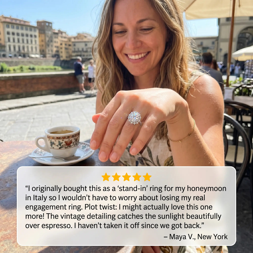 The Artisan Sunburst Diamond Ring | Hand-Sawn Flattering Elegance, Anti-Tarnish Skin Safety & Pristine Radiance | 90% OFF Last Day🔥