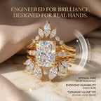 csandiva™ 3-Carat VVS1 Moissanite Ring Suite - Travel-Safe Brilliance & Elegant Heirloom Alternative | Claim 90% OFF Today🔥