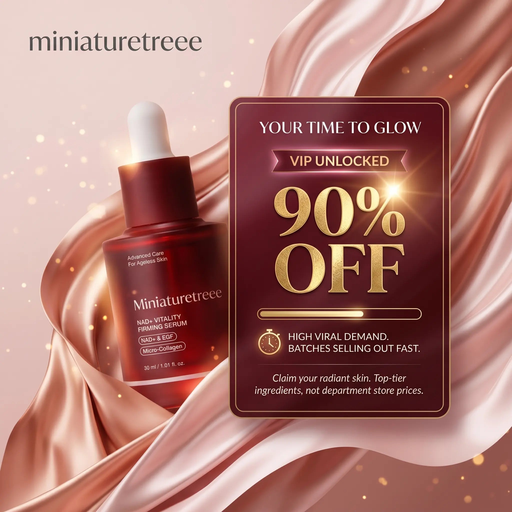 Miniaturetreee™ NAD+ Vitality Firming Serum - Visibly Smooths & Deeply Hydrates for a Radiant Glow | Last Day Claim 90% OFF🔥