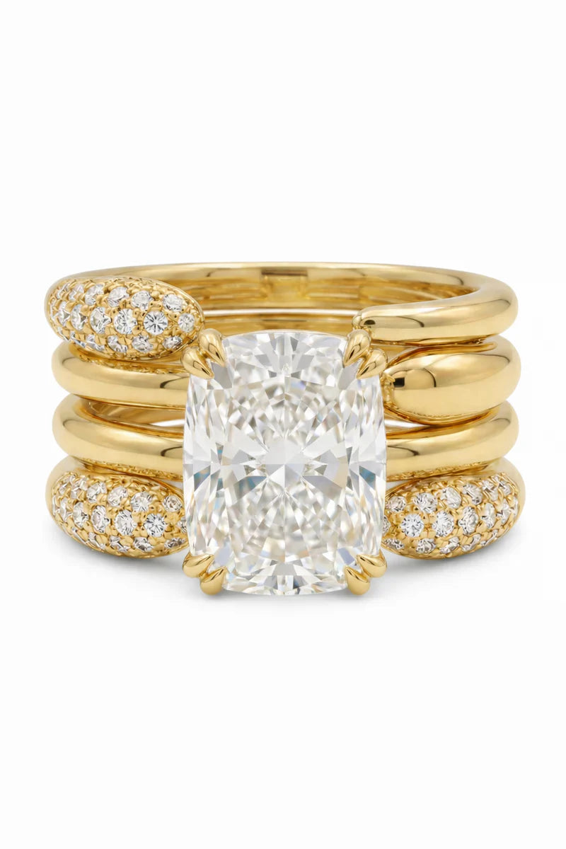 csandiva™ 3-Carat VVS1 Moissanite Ring Suite - Travel-Safe Brilliance & Elegant Heirloom Alternative | Claim 90% OFF Today🔥