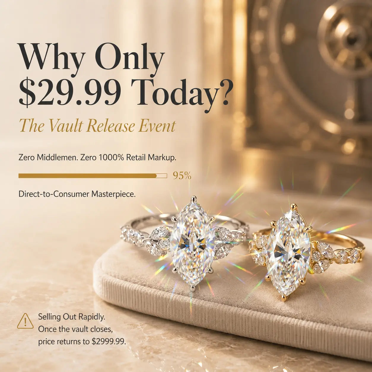 Csandiva™ The Sovereign Legacy | Hand-Forged 3.5Ct Marquise Masterpiece | Visually Slimming & Butter-Smooth Fit | Zero Green Fingers | 90% OFF Vault Release 🔥