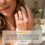 The Hand-Flattering Oval Moissanite Ring That Makes Every Look Feel More Expensive-Last Day Sale-90% OFF🔥