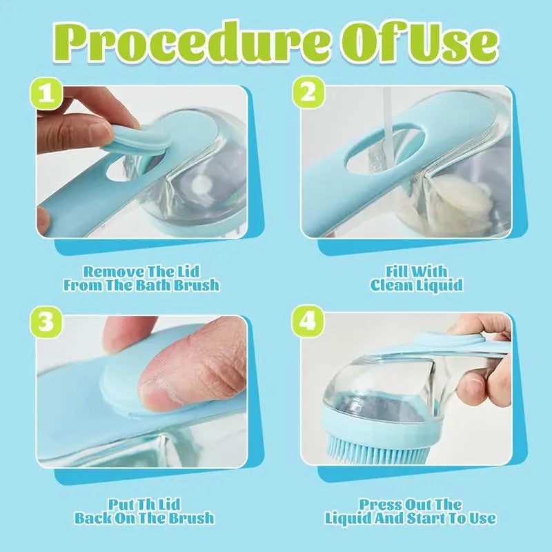 One-Press Foaming Pet Cleaning Brush – Wet & Dry Grooming Brush with Soft Bristles | Last Day 50% OFF 🔥