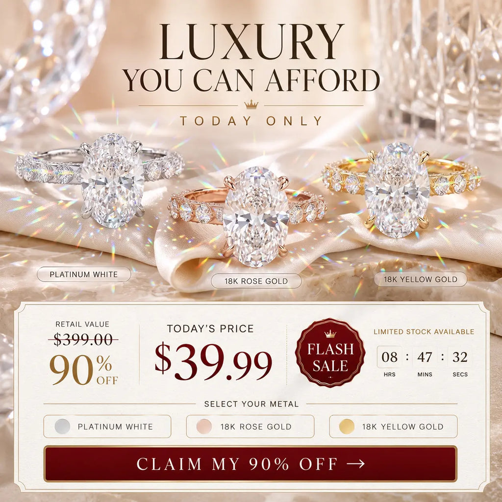 The Crown Oval™ — The Hand-Flattering 1–6 CT Lab-Grown Diamond Ring Designed to Make Your Fingers Look Longer and Every Outfit Feel Instantly More Elegant-Last Day Sale-90% OFF🔥