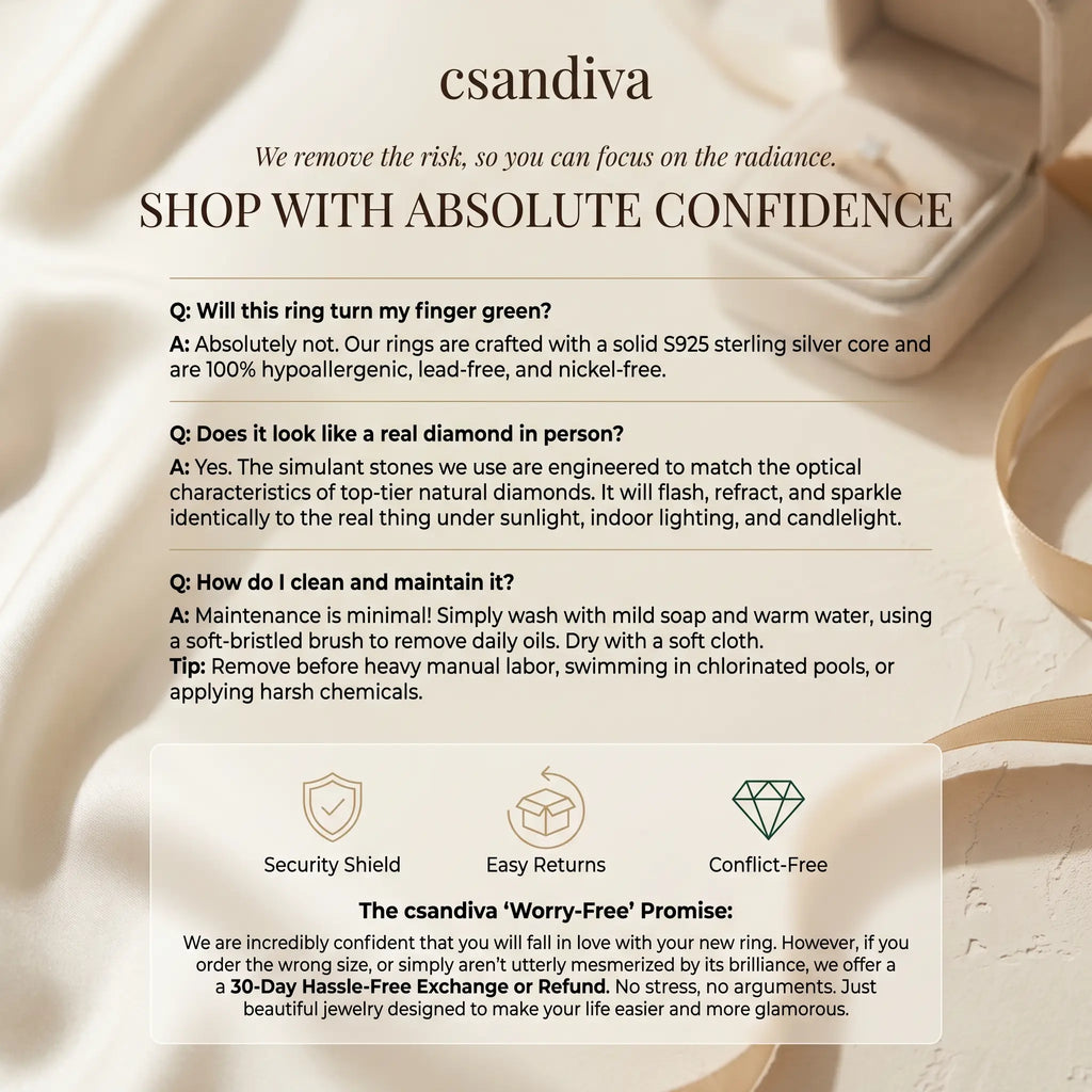 csandiva™ The "Timeless" 9.0ct Radiant Ring - Smart Luxury Alternative & Zero Anxiety Glamour | Claim 90% OFF Today🔥