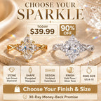 The Marquise That Makes Every Hand Look More Elegant — Brilliant Lab-Grown Diamond Twist Ring for Everyday Sparkle | Gold or Silver | Last Day Sale-90% OFF🔥