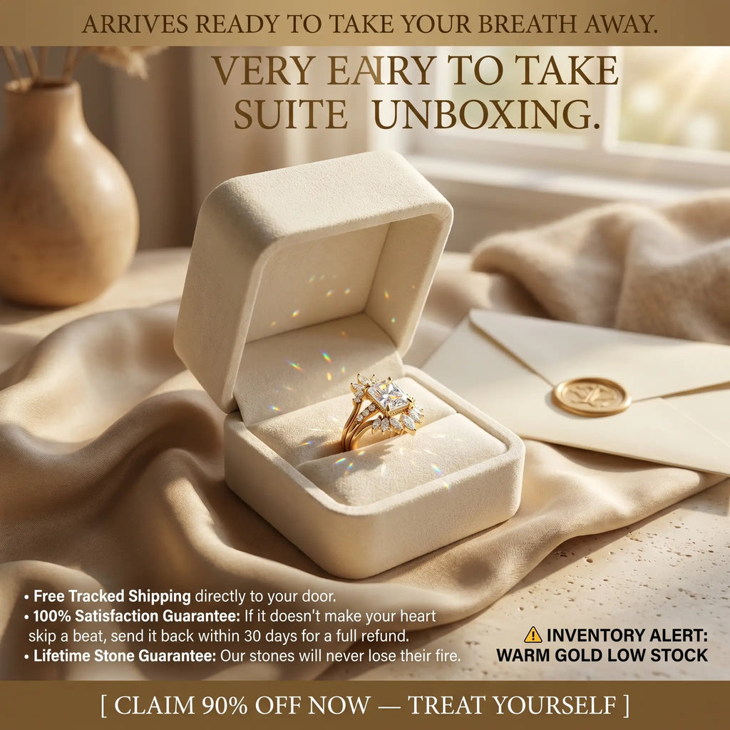 csandiva™ 3-Carat VVS1 Moissanite Ring Suite - Travel-Safe Brilliance & Elegant Heirloom Alternative | Claim 90% OFF Today🔥