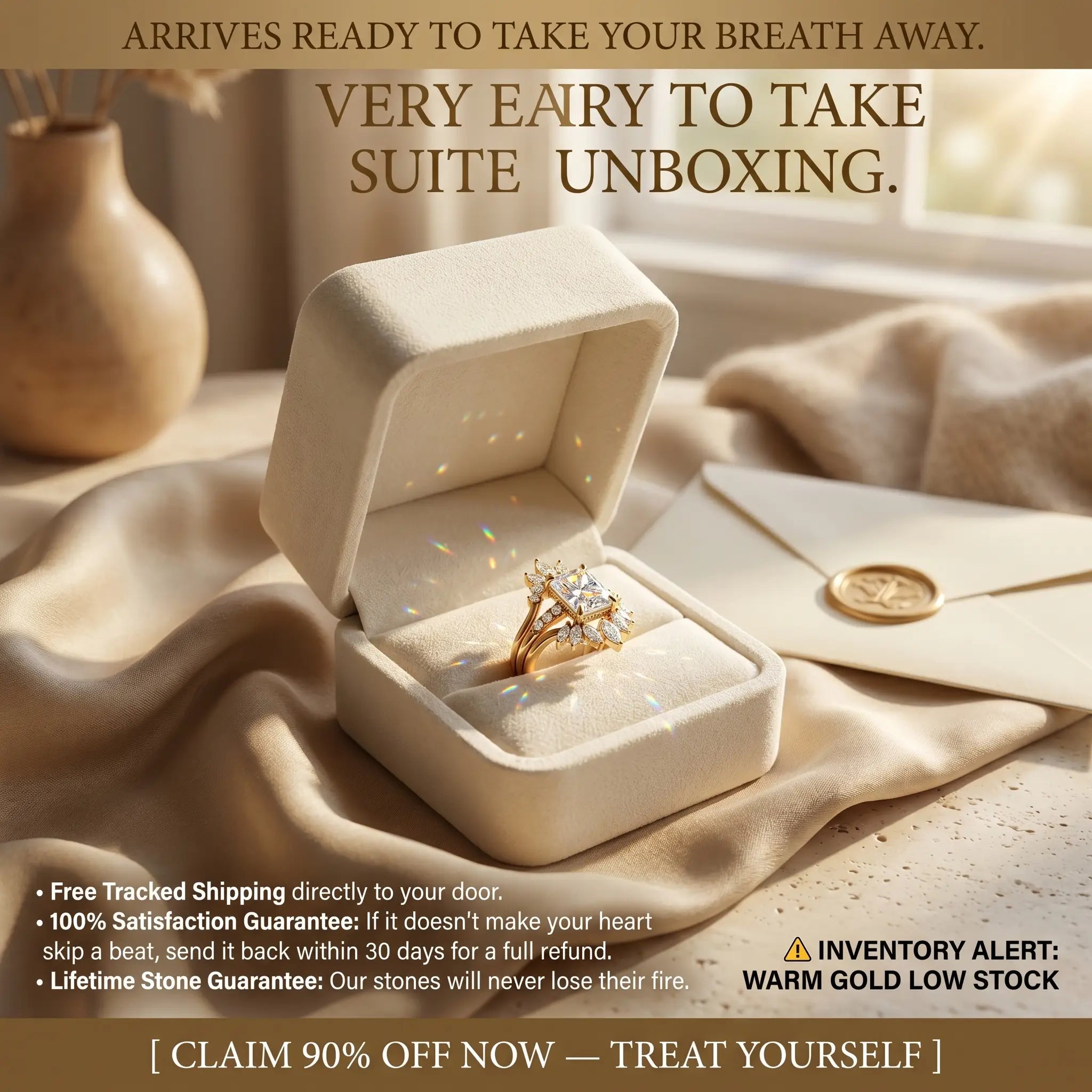 csandiva™ 3-Carat VVS1 Moissanite Ring Suite - Travel-Safe Brilliance & Elegant Heirloom Alternative | Claim 90% OFF Today🔥
