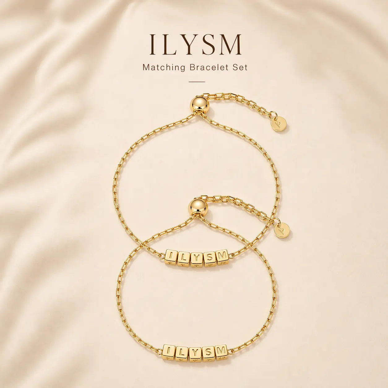 Csandiva 14K Gold "Eternal Bond" Matching Bracelet Set (2-Piece) | Today Only 90% OFF🔥