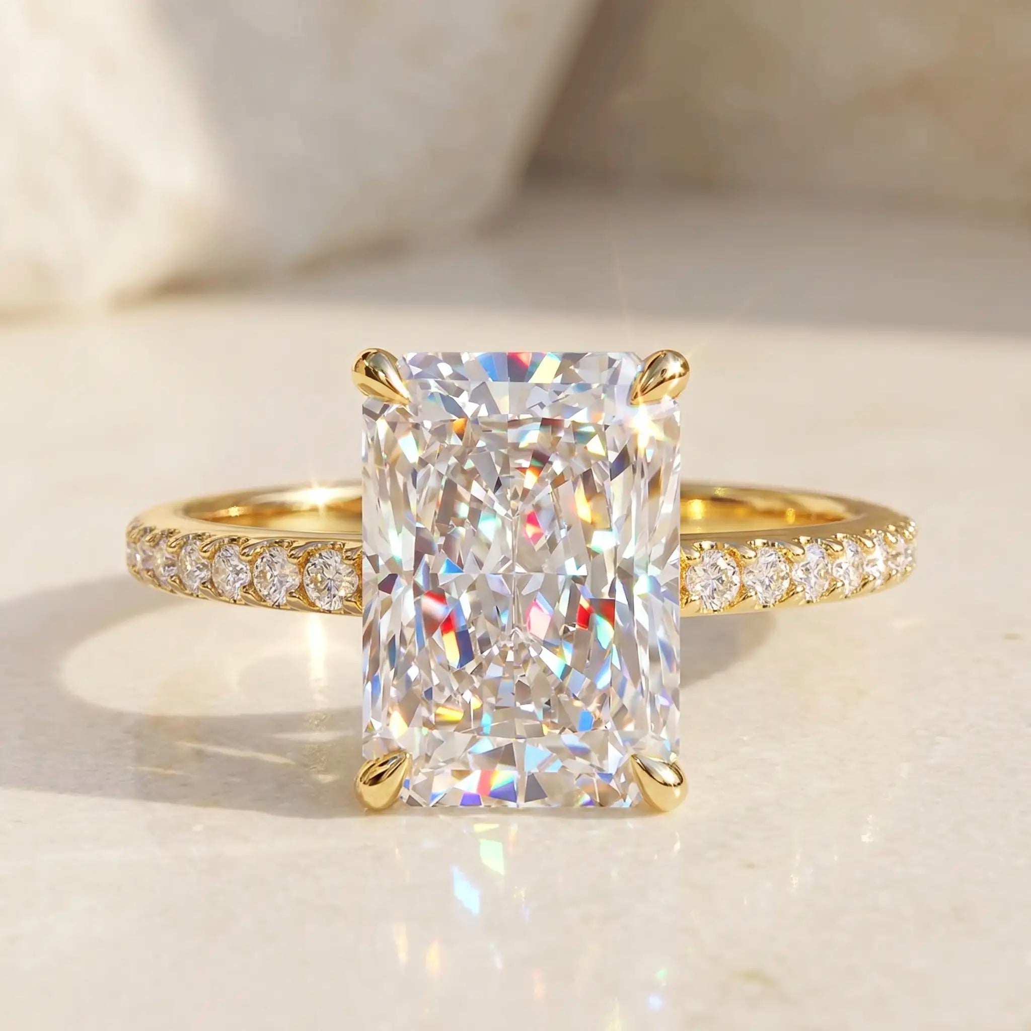 csandiva™ The "Timeless" 9.0ct Radiant Ring - Smart Luxury Alternative & Zero Anxiety Glamour | Claim 90% OFF Last Day🔥