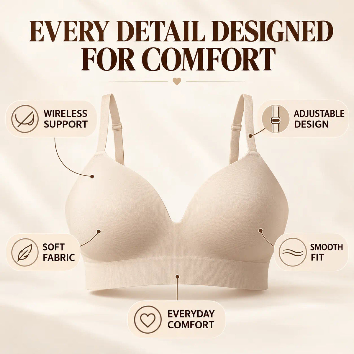 Finally, A Wireless Bra That Gives You The Comfort You Want And The Support You Need-Last Day Sale🔥90% OFF