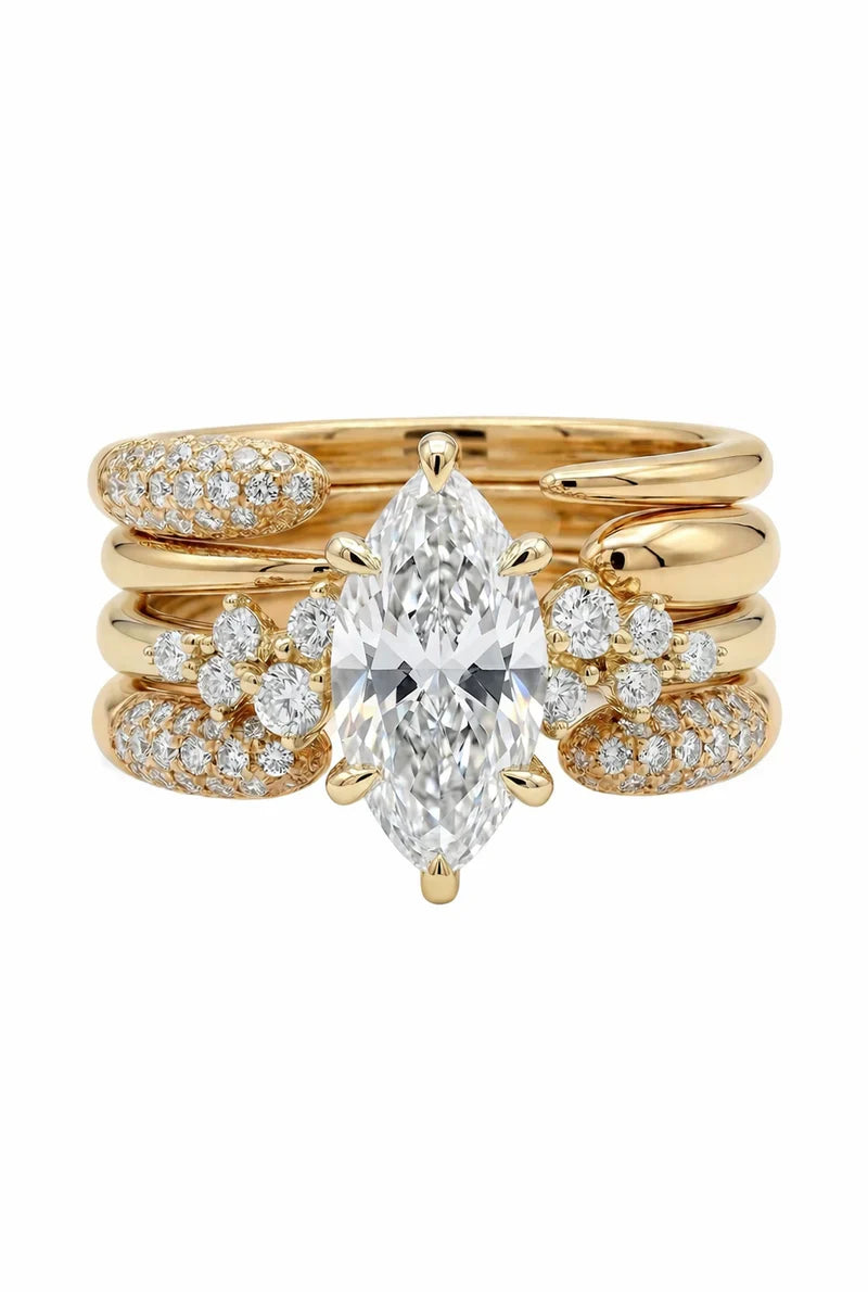 csandiva™ 3-Carat VVS1 Moissanite Ring Suite - Travel-Safe Brilliance & Elegant Heirloom Alternative | Claim 90% OFF Today🔥