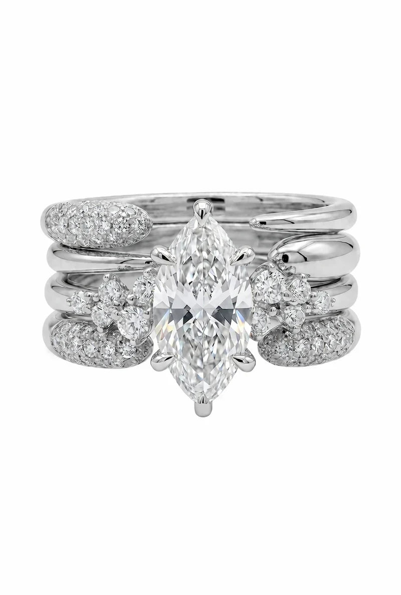 csandiva™ 3-Carat VVS1 Moissanite Ring Suite - Travel-Safe Brilliance & Elegant Heirloom Alternative | Claim 90% OFF Today🔥