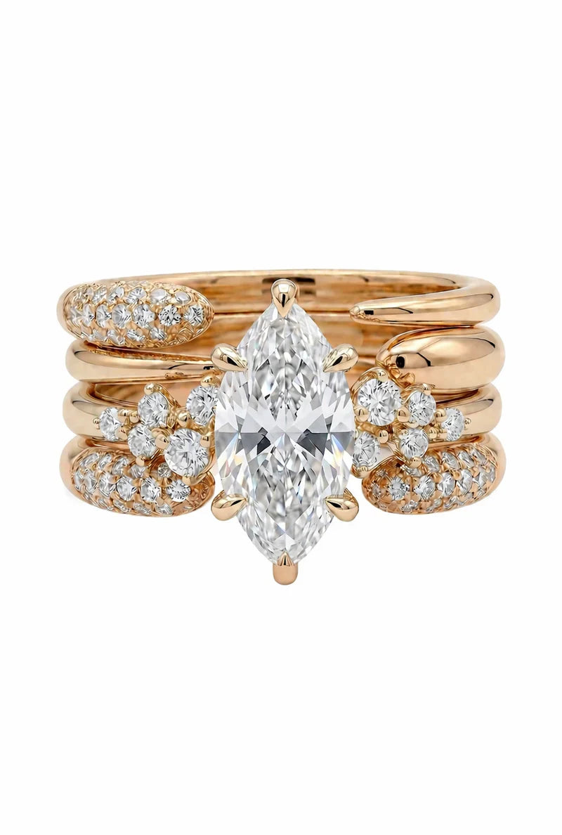 csandiva™ 3-Carat VVS1 Moissanite Ring Suite - Travel-Safe Brilliance & Elegant Heirloom Alternative | Claim 90% OFF Today🔥