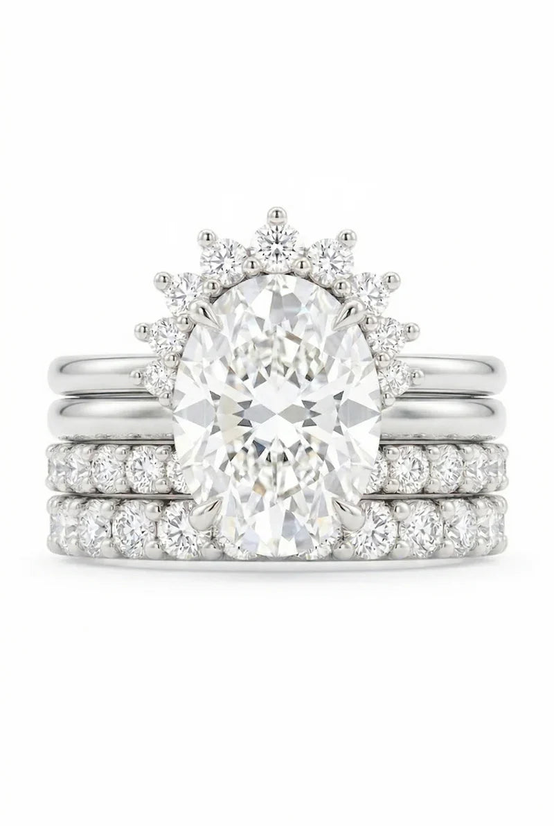 csandiva™ 3-Carat VVS1 Moissanite Ring Suite - Travel-Safe Brilliance & Elegant Heirloom Alternative | Claim 90% OFF Today🔥