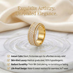 The Ultimate Statement of Calm. Beautifully Crafted. Meet the All-New Wide-Band Pavé Mindfulness Ring. 🔥 Launch Special - 90% OFF Today Only 🔥