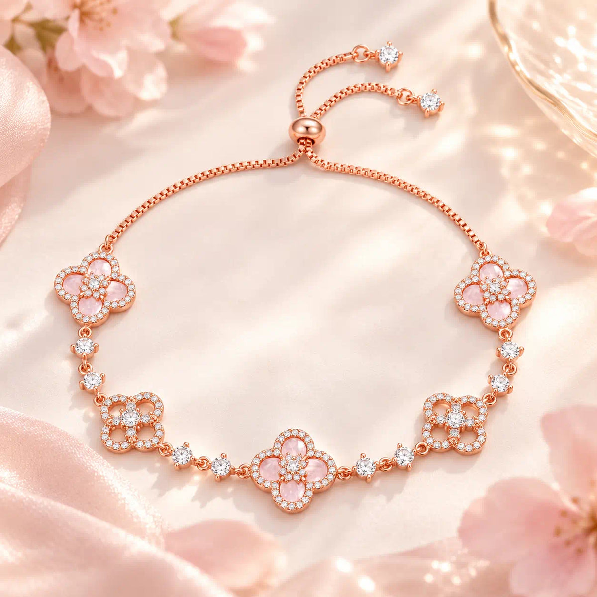 A Little Symbol Of Luck, Love & Beauty — A Timeless Clover Diamond Bracelet Made To Shine With You Every Day -Last Day Sale-90% OFF🔥