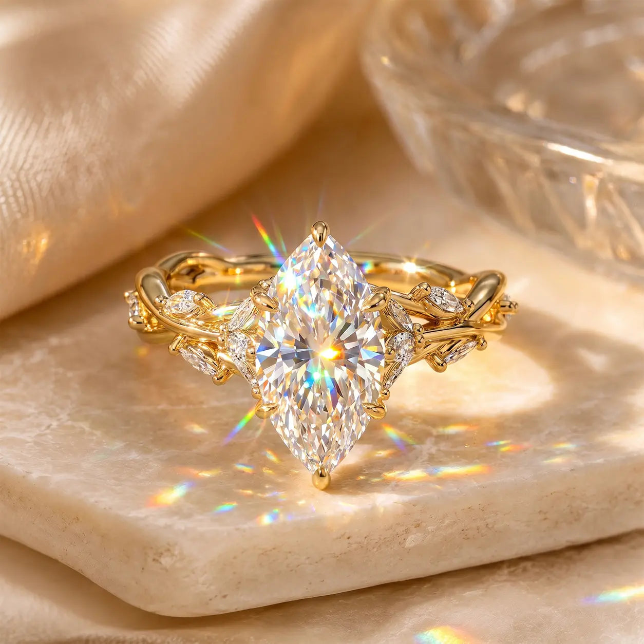 The Everwild Marquise™ Lab-Grown Diamond Vine Ring — The Finger-Flattering Statement That Completes Every Look | Gold or Silver | Last Day Sale-90% OFF🔥