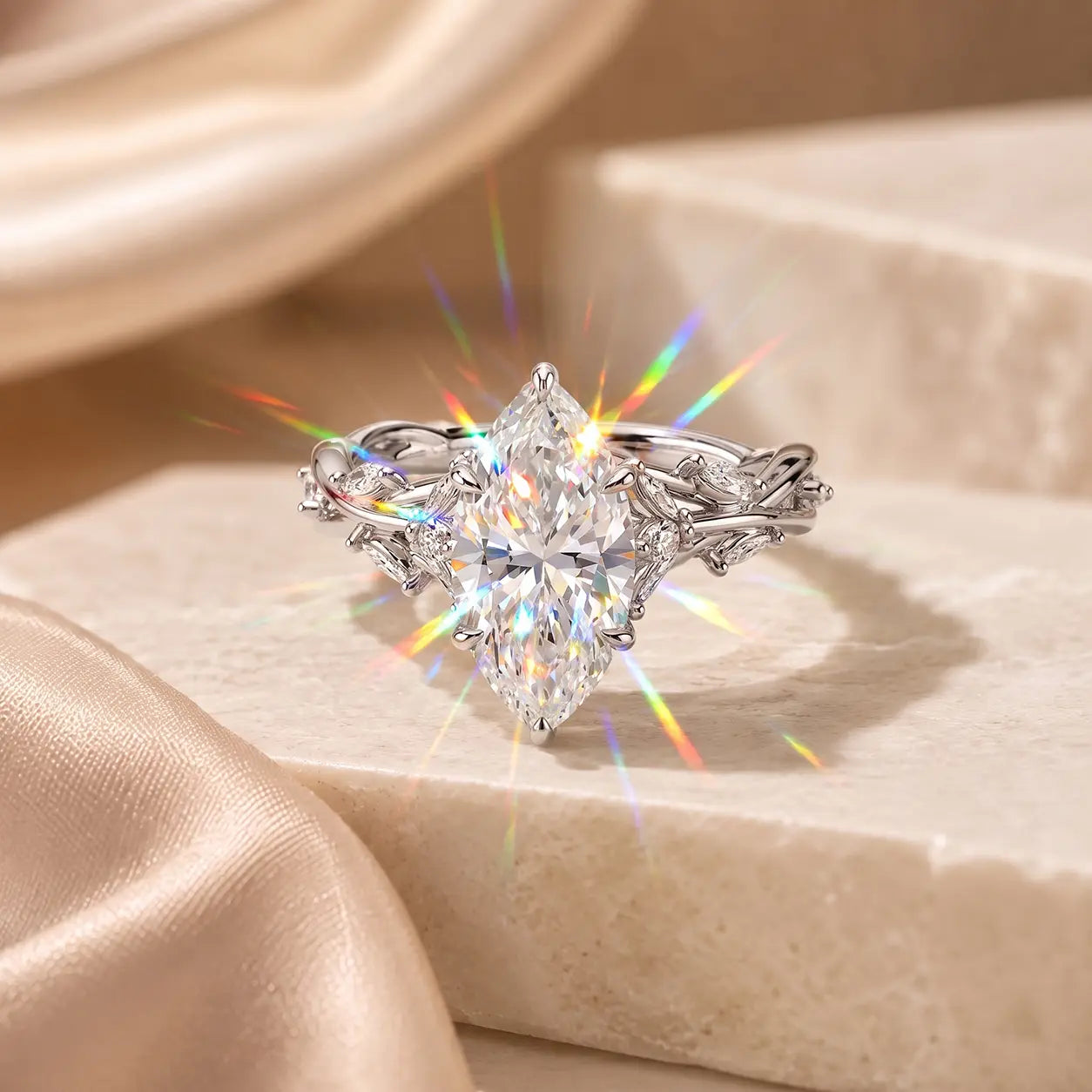 The Everwild Marquise™ Lab-Grown Diamond Vine Ring — The Finger-Flattering Statement That Completes Every Look | Gold or Silver | Last Day Sale-90% OFF🔥
