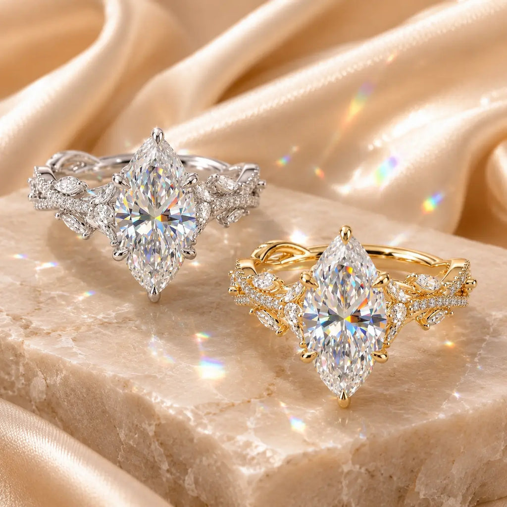 The Marquise Crown Lab-Grown Diamond Ring Set That Makes Every Gesture Feel More Elegant | Gold or Silver | Last Day Sale-90% OFF🔥