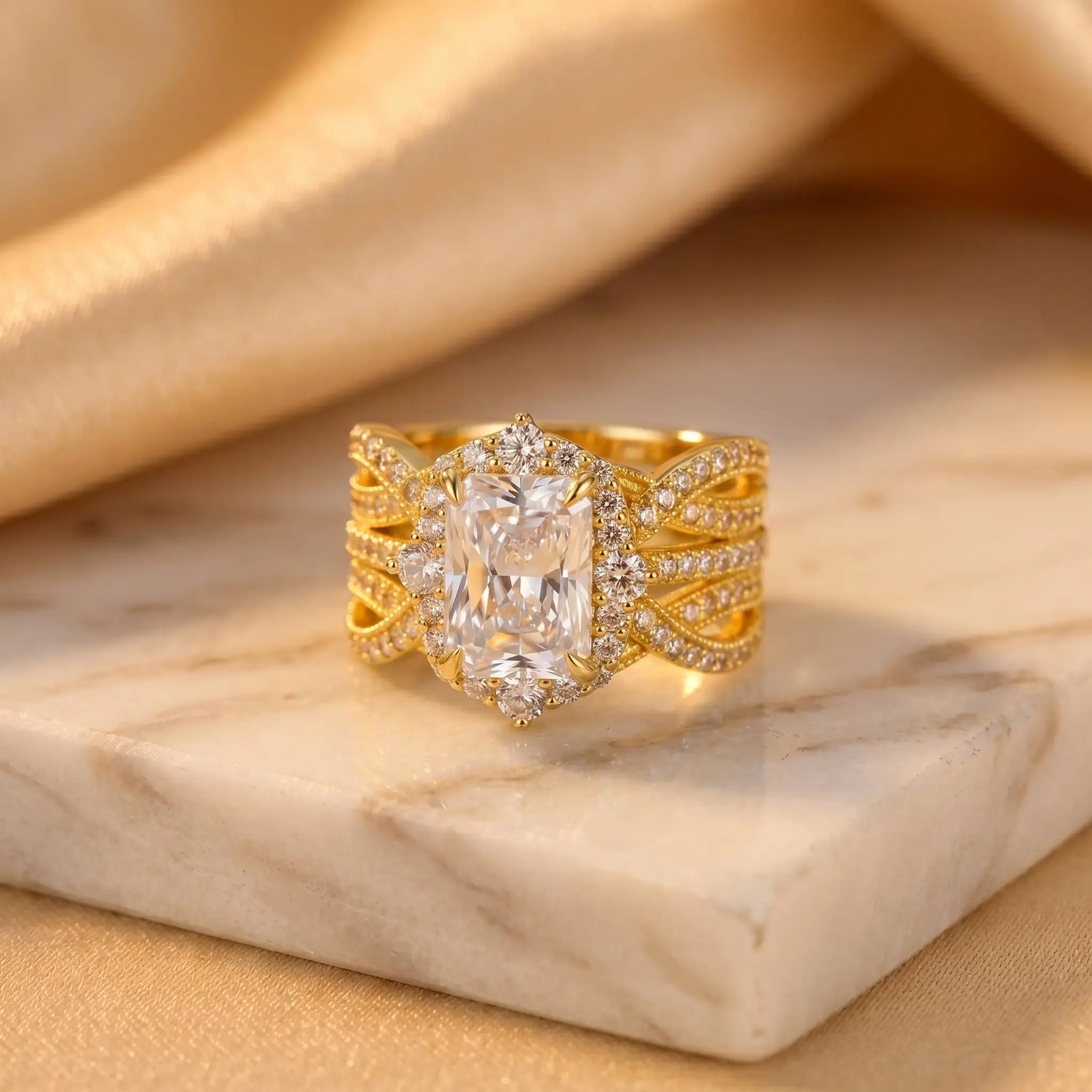 csandiva™ 3.0ct Vintage Nested Ring Suite - Smart Heirloom Alternative & Zero Anxiety Glamour | Claim 90% OFF Last Day🔥
