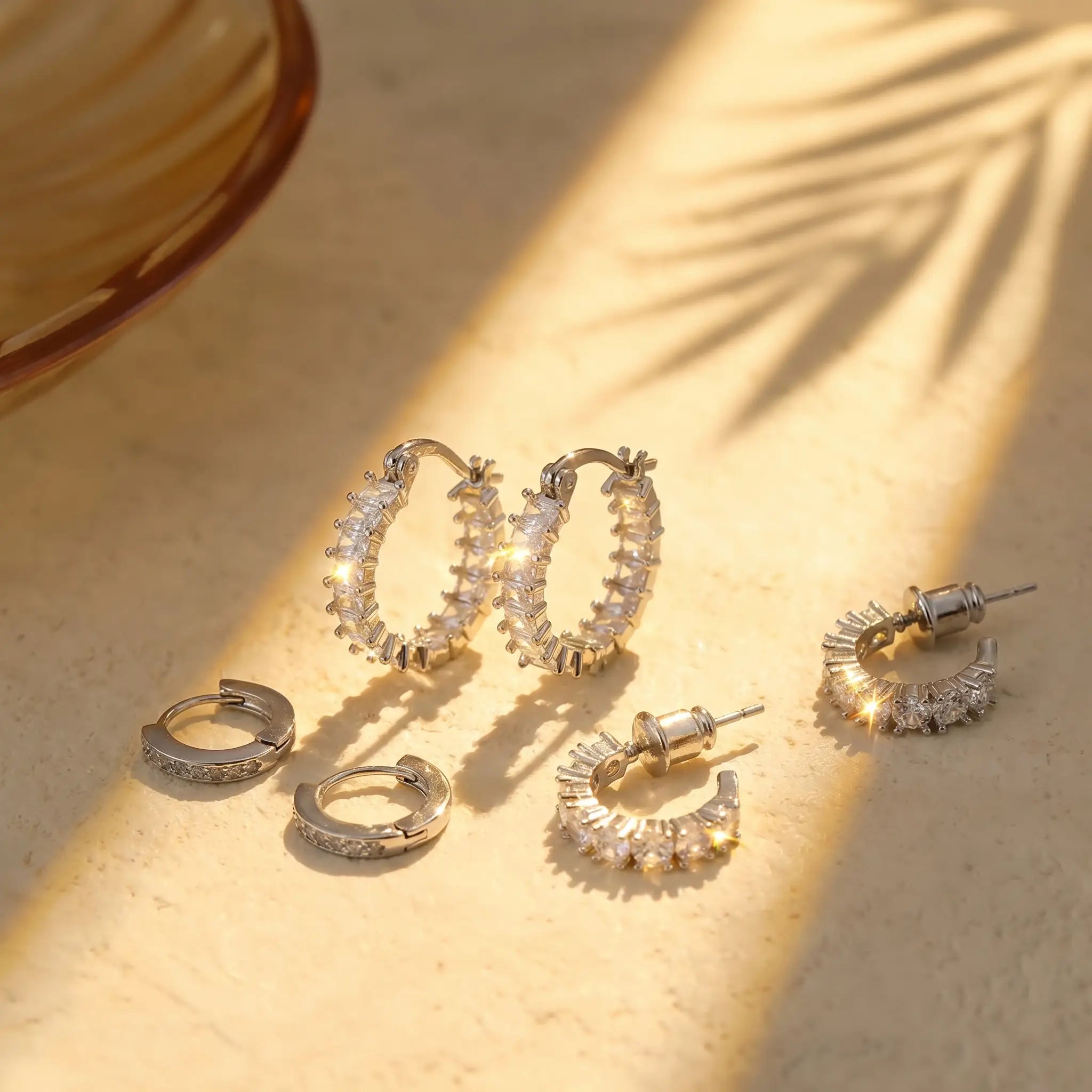 csandiva™ 14K Gold-Plated Natural Zircon Hoop Earring Set | The Masterpiece of Serenity & Elegance -Last Day Sale-90% OFF🔥