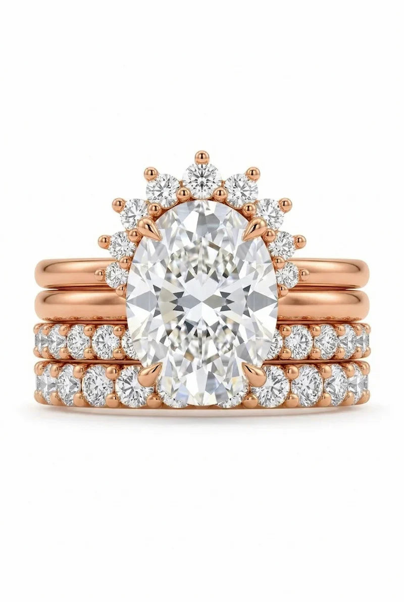 csandiva™ 3-Carat VVS1 Moissanite Ring Suite - Travel-Safe Brilliance & Elegant Heirloom Alternative | Claim 90% OFF Today🔥
