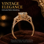 Elegant Oval Cut Diamond Ring | Vintage Details & All-Day Comfort Band--Last Day Sale-90% OFF🔥