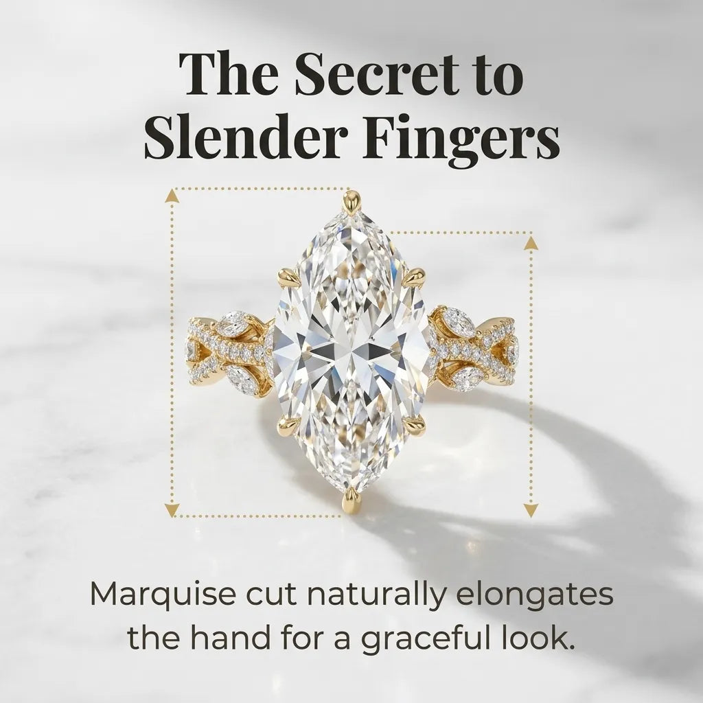 Marquise Lab-Grown Diamond Ring | Slimming Elegance Twisted Vine Ring in 18K Gold--Last Day Sale-90% OFF🔥