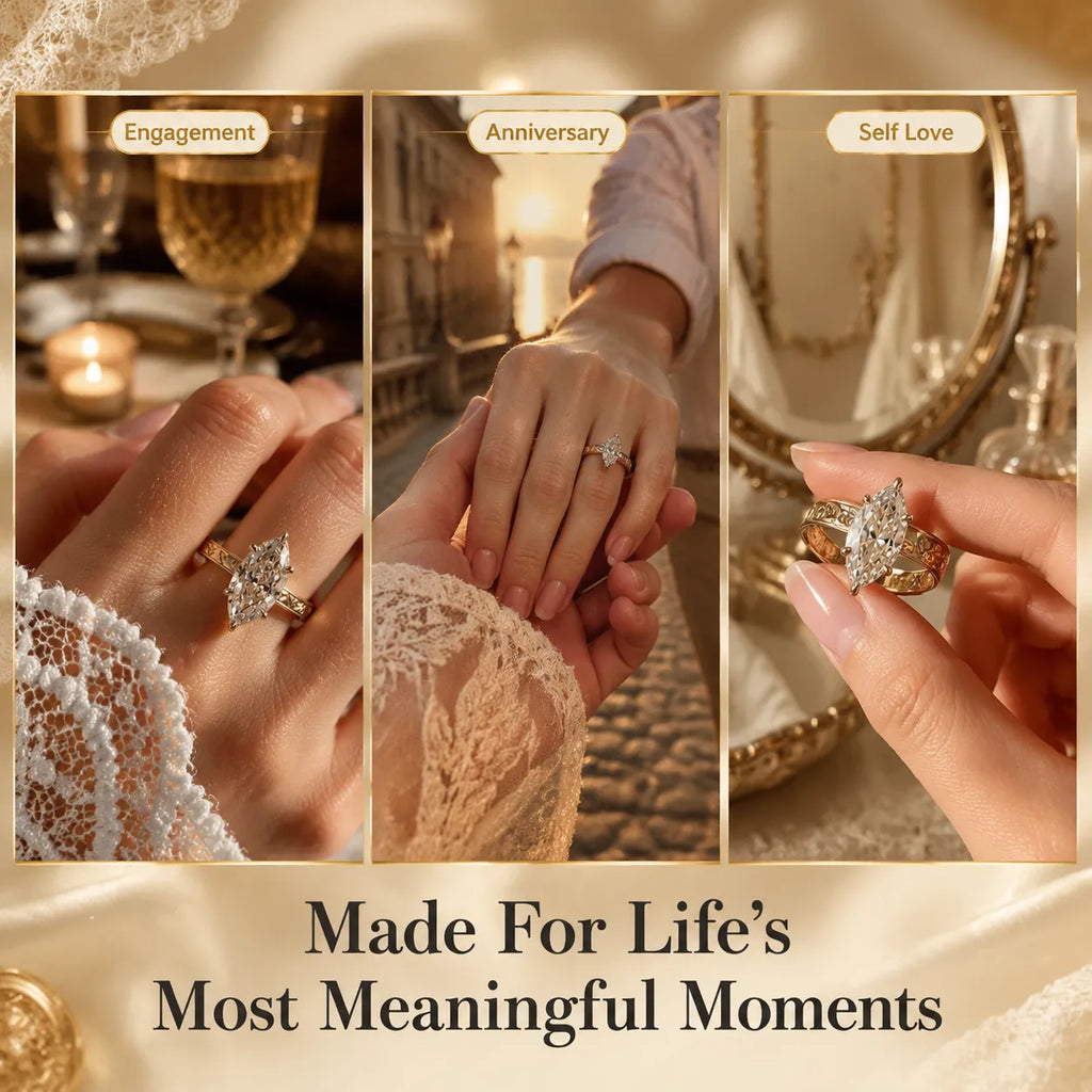 The Vintage Moissanite Ring --Timeless Elegance & Brilliant Sparkle--Last Day Sale-90% OFF🔥