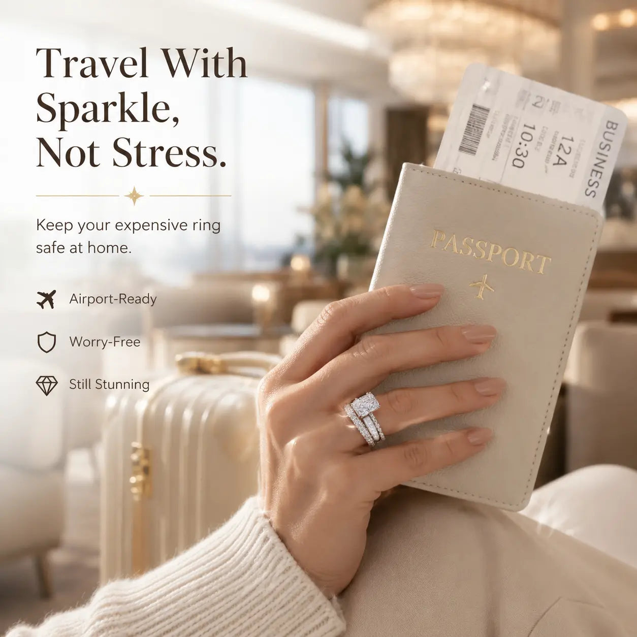 6CT Radiant Moissanite Ring Set – Large-Carat 2-Piece Stackable Ring With Matching 3-Row Band, Silver & 14K Gold Options | Last Day 90% OFF 🔥