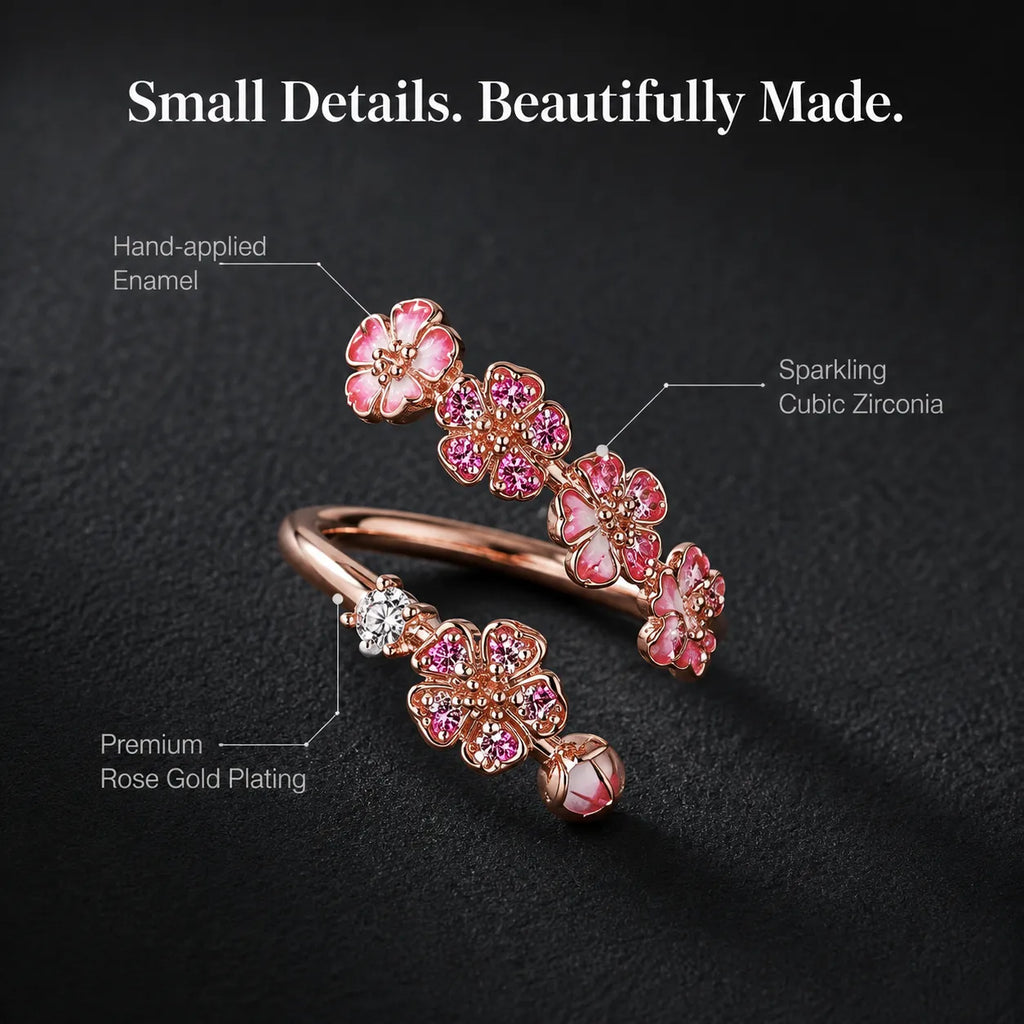 The Peach Blossom Ring — Timeless Floral Elegance With A Warm Rose Gold Glow | Claim 90% OFF Last day🔥