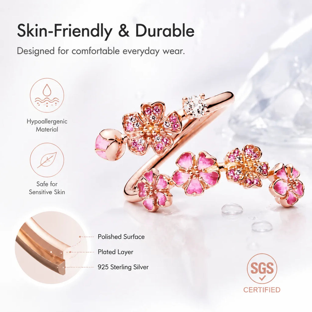 The Peach Blossom Ring — Timeless Floral Elegance With A Warm Rose Gold Glow | Claim 90% OFF Last day🔥