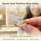 Elegant Oval Cut Diamond Ring | Vintage Details & All-Day Comfort Band--Last Day Sale-90% OFF🔥