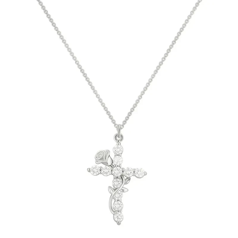 csandiva™ 14K Gold Rotatable Crown Cross Necklace - Discreet Anxiety Relief & Elegant Faith Jewelry | Claim 90% OFF Last day🔥