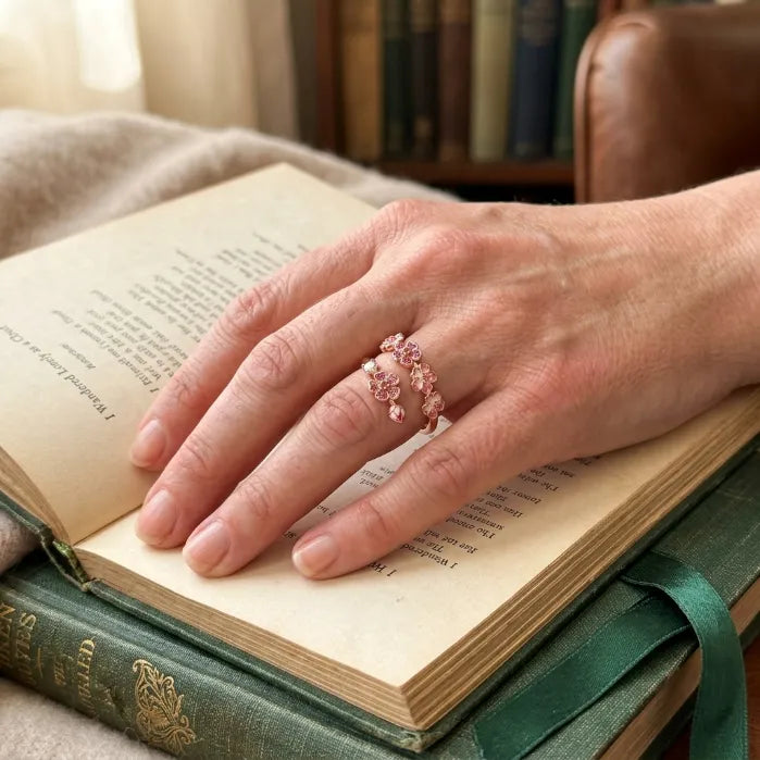The Peach Blossom Ring — Timeless Floral Elegance With A Warm Rose Gold Glow | Claim 90% OFF Last day🔥