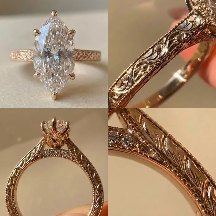 The Vintage Moissanite Ring --Timeless Elegance & Brilliant Sparkle--Last Day Sale-90% OFF🔥