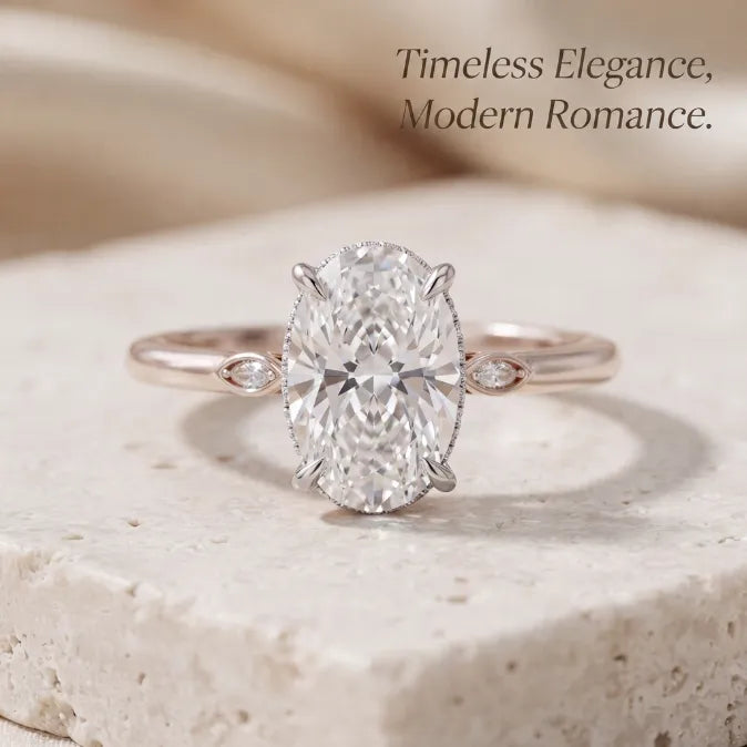 Eternal Oval Cut Halo Ring – Vintage Elegance & Comfort-Fit Daily Travel Ring--Last Day Sale-90% OFF🔥