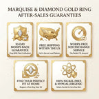 Marquise Diamond Wave Ring – Slenderizing Finger Design & Catch-Free Comfort--Last Day Sale-90% OFF🔥