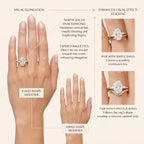 Antique Oval Cut Three-Stone Ring – Classic Elongating Design with Sparkly Tapered Baguette Side Stones--Last Day Sale-90% OFF🔥