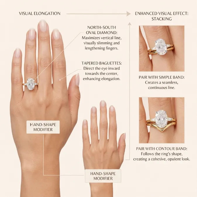 Antique Oval Cut Three-Stone Ring – Classic Elongating Design with Sparkly Tapered Baguette Side Stones--Last Day Sale-90% OFF🔥