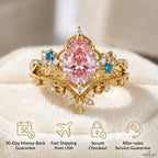Vintage Crown Marquise Stacking Ring Set — 14K Gold Elegance & Comfort-Fit for Women--Last Day Sale-90% OFF🔥