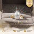 Luxurious Pear-Cut Moissanite Ring | 18K Two-Tone Gold Band with Snag-Free V-Prong | Passes Diamond Tester--Last Day Sale-90% OFF🔥