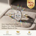 Smooth Bezel Oval Moissanite Ring | Zero-Snag Luxury for Everyday Wear--Last Day Sale-90% OFF🔥