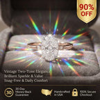 Eternal Oval Cut Halo Ring – Vintage Elegance & Comfort-Fit Daily Travel Ring--Last Day Sale-90% OFF🔥