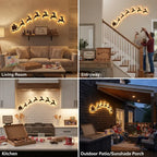 Holiday Magic LED Wooden Reindeer Sleigh Hanging Decor for Living Room & Home