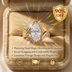 Marquise Diamond Wave Ring – Slenderizing Finger Design & Catch-Free Comfort--Last Day Sale-90% OFF🔥