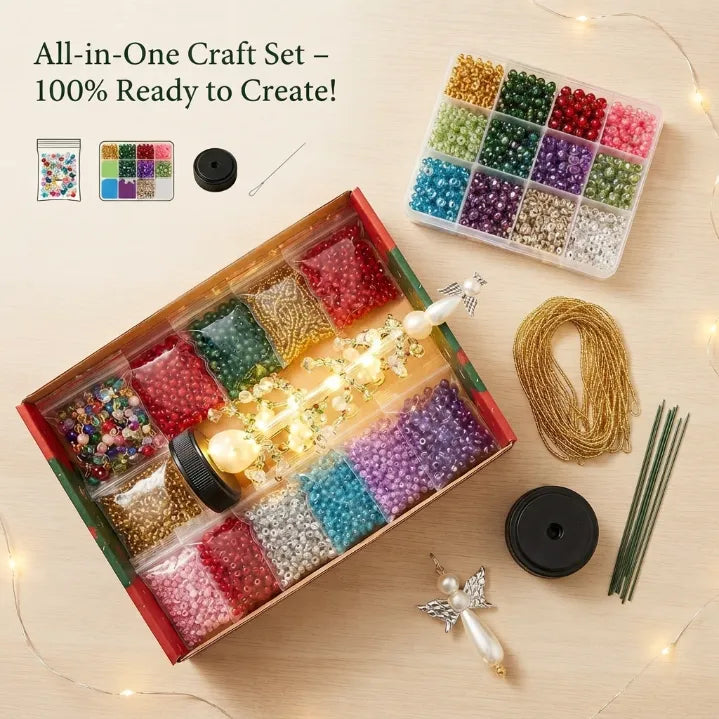 DIY Beaded Crystal Christmas Tree Kit | Sparkling Tabletop Holiday Decor & Stress-Relief Crafting Gift for Women & Home