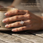 Eternal Oval Cut Halo Ring – Vintage Elegance & Comfort-Fit Daily Travel Ring--Last Day Sale-90% OFF🔥
